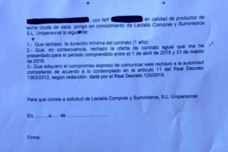 Unións acusa a Lactalis de imponer la renuncia al contrato anual