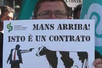 Campaña del Sindicato Labrego contra la inoperancia del contrato lácteo
