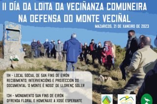 El Día de Lucha en Defensa del Monte Vecinal se celebra este sábado en Mazaricos