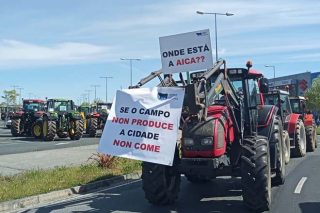 Cientos de tractores toman Lugo en demanda de soluciones para la ganadería de vacuno de carne