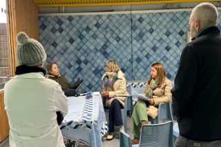 Reunión entre comerciantes de la Plaza y del Mercado de Lugo con la concejala de Participación