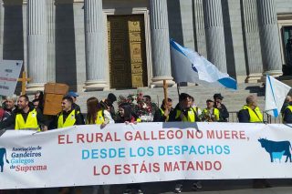 Gandeiros Galegos da Suprema lleva sus protestas al Congreso de los Diputados